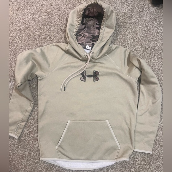 UNDER ARMOR Oatmeal Camo hoodie size small - Picture 2 of 9